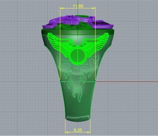 3200 Skull Ring 3D print model_4