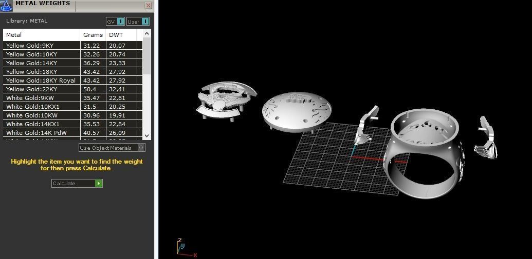 3200 Skull Ring 3D print model_1