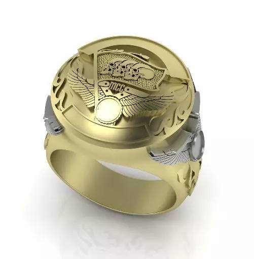3200 Skull Ring 3D print model_0