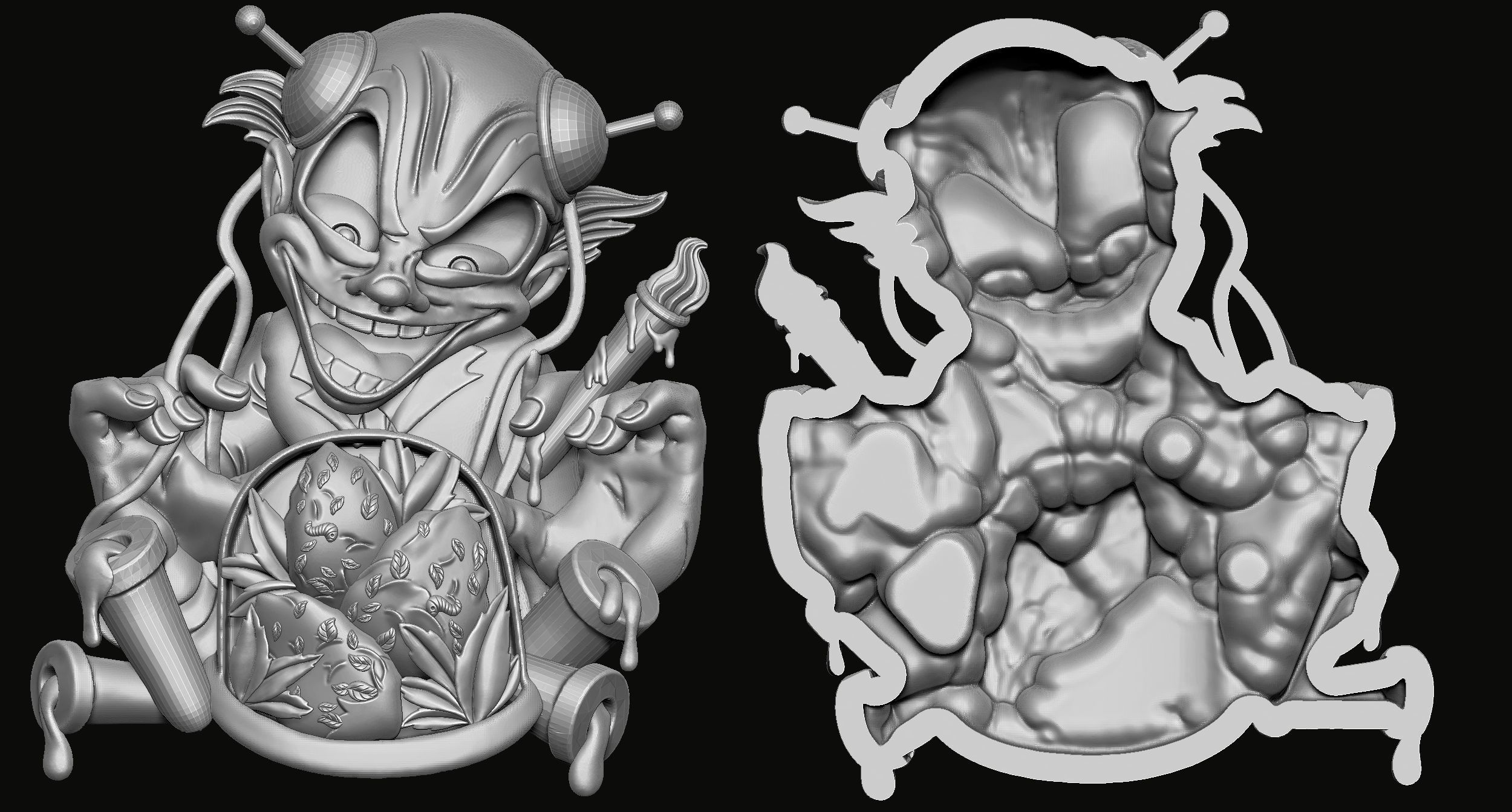 Witch Pendant 3D print model_2