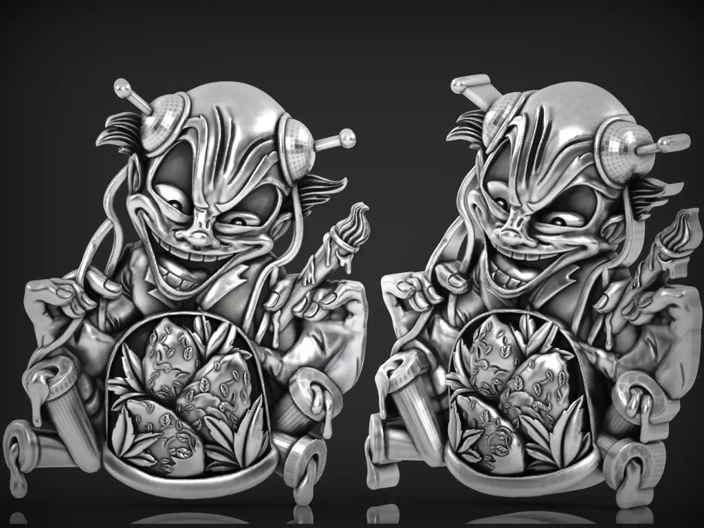 Witch Pendant 3D print model_0