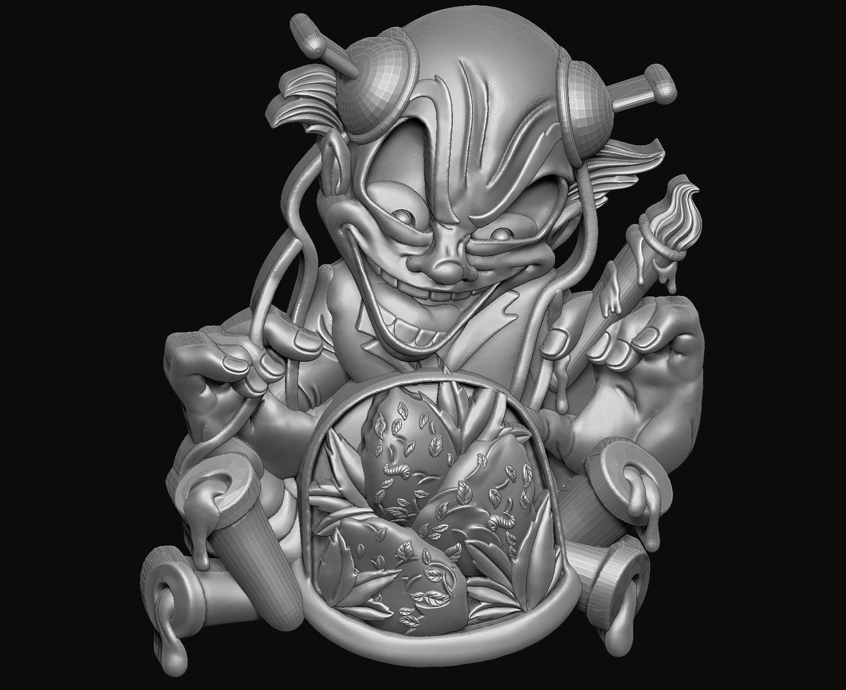 Witch Pendant 3D print model_4