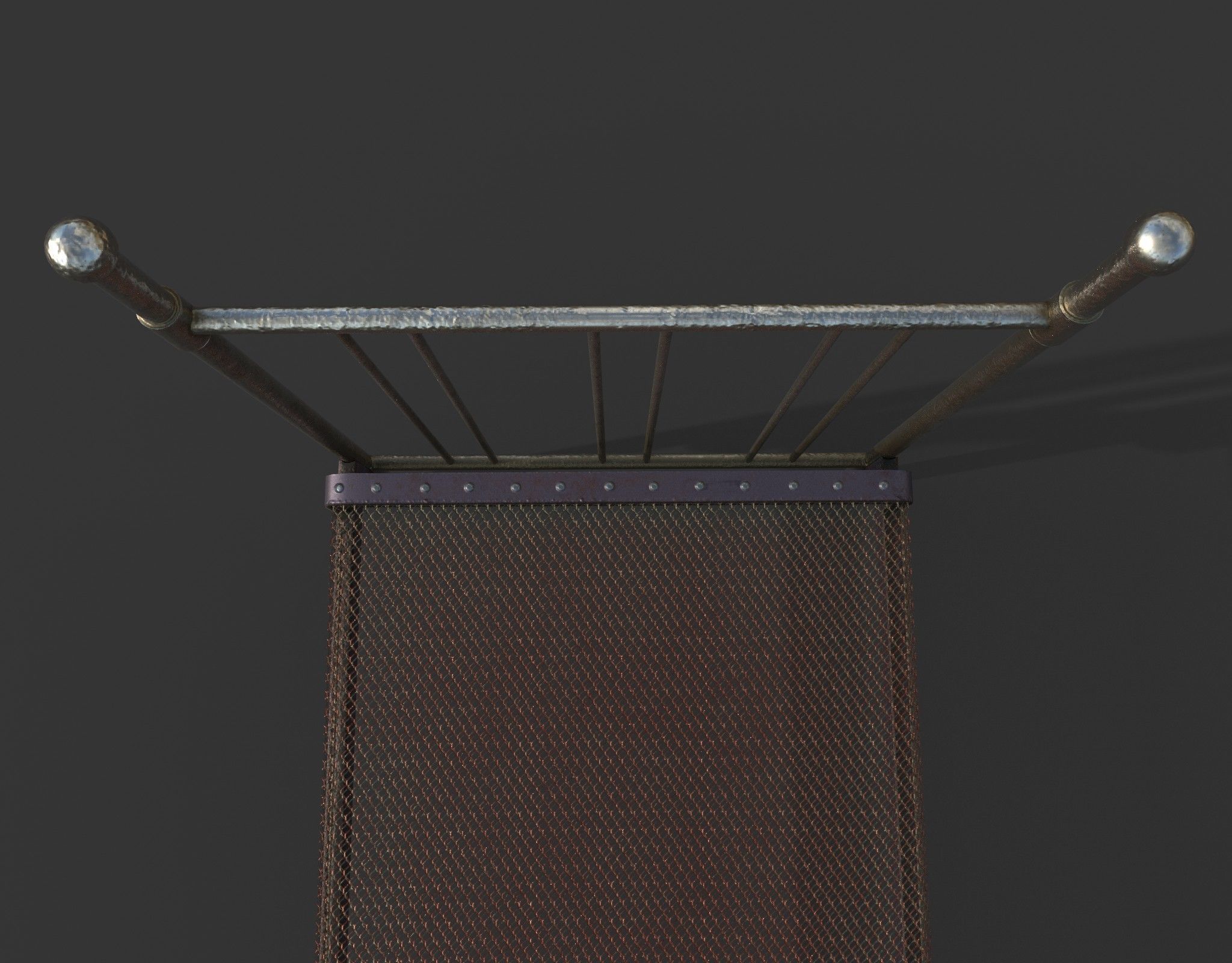 Metal Bed Frame 3D model_4