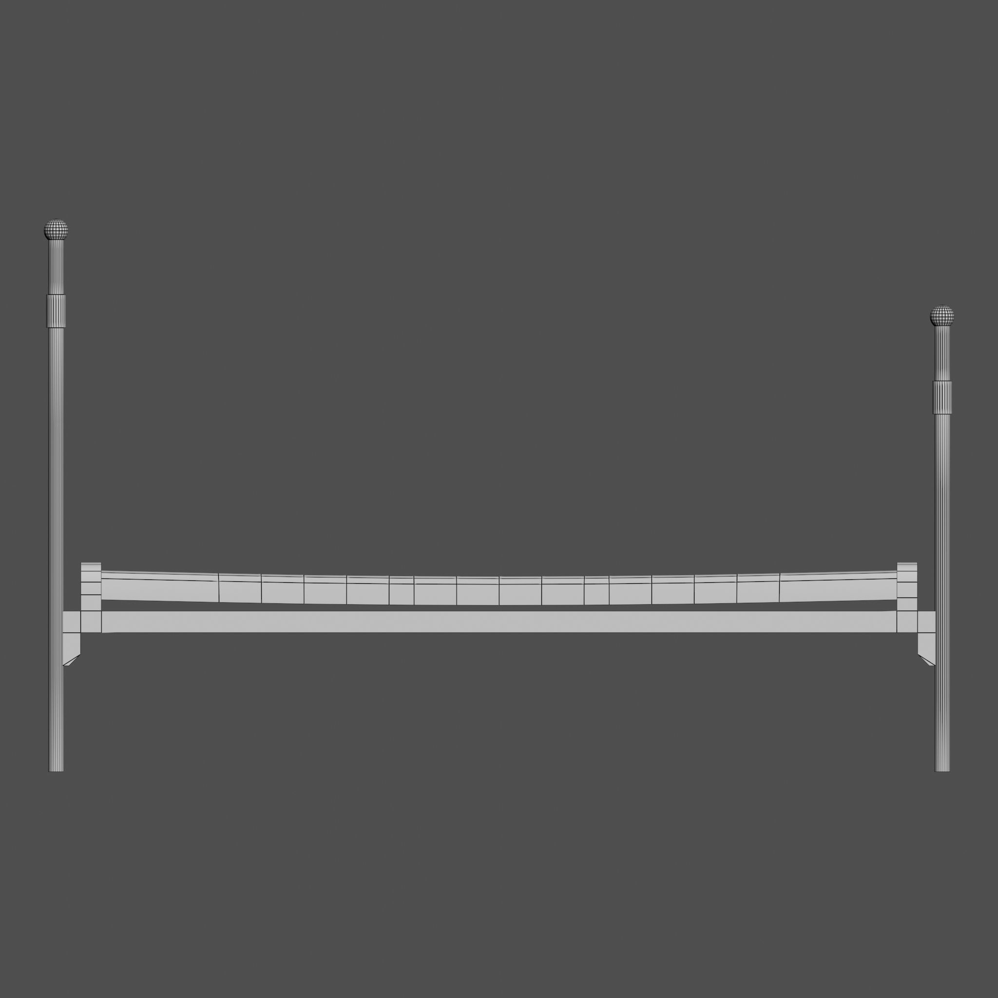 Metal Bed Frame 3D model_13