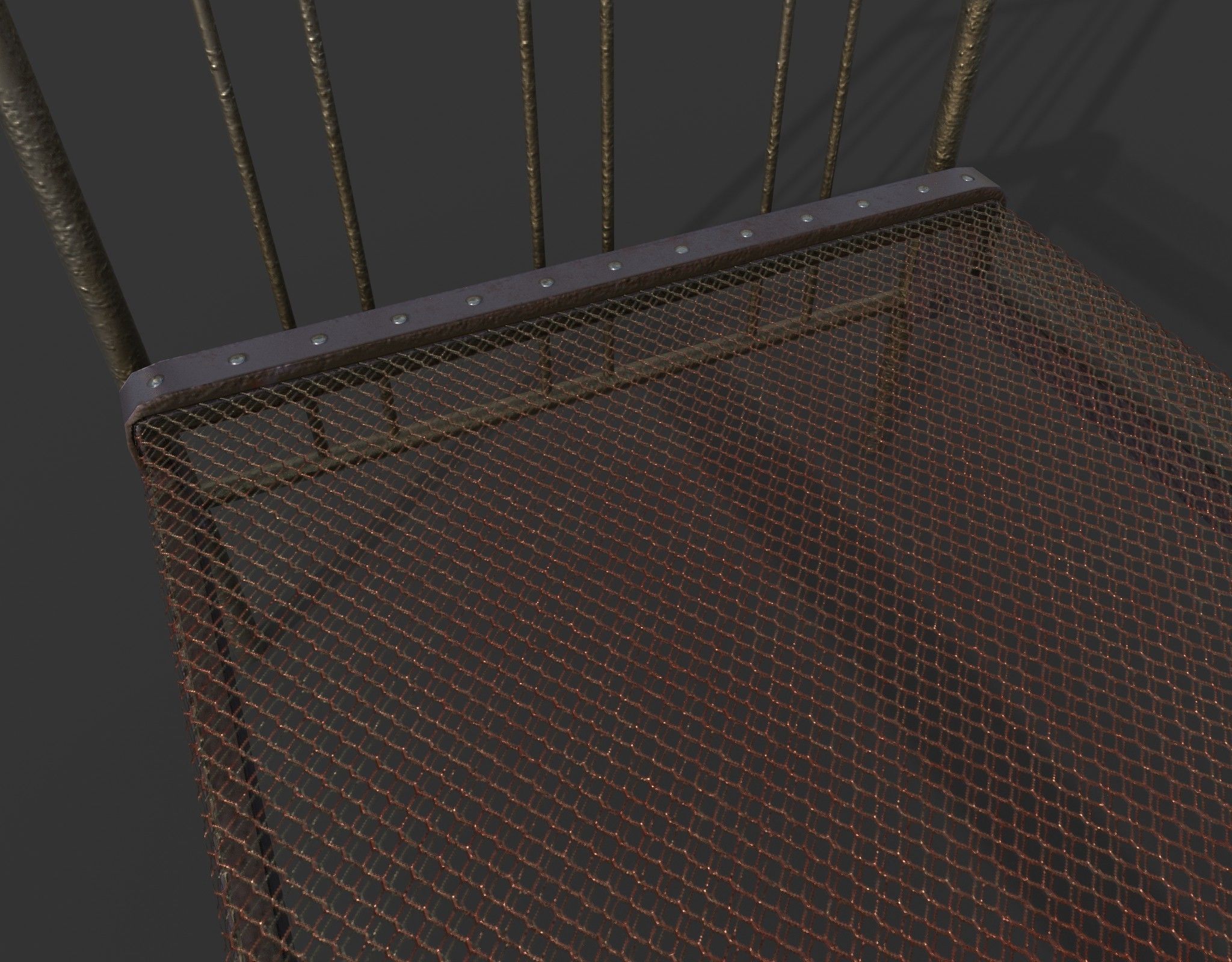 Metal Bed Frame 3D model_5