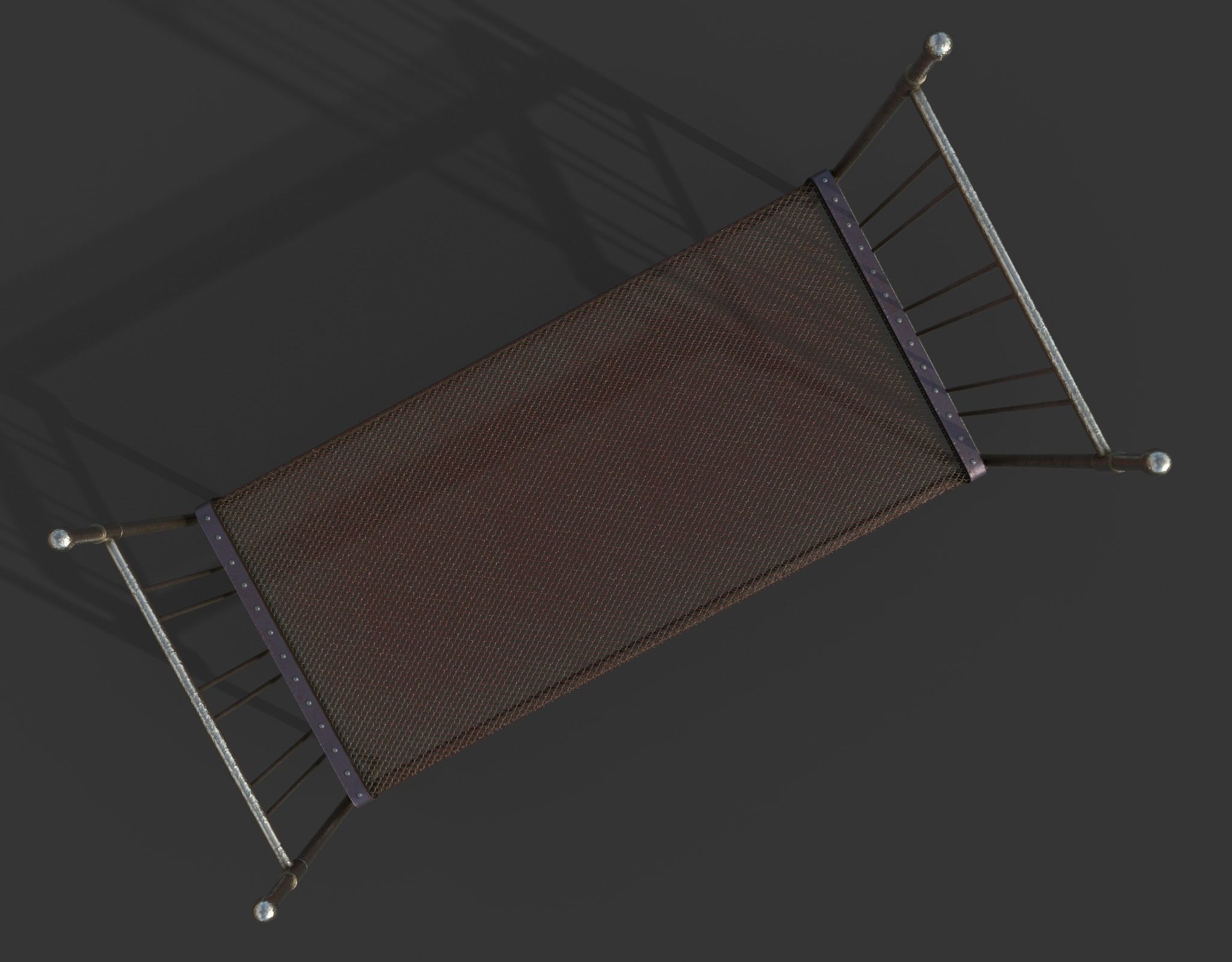 Metal Bed Frame 3D model_1