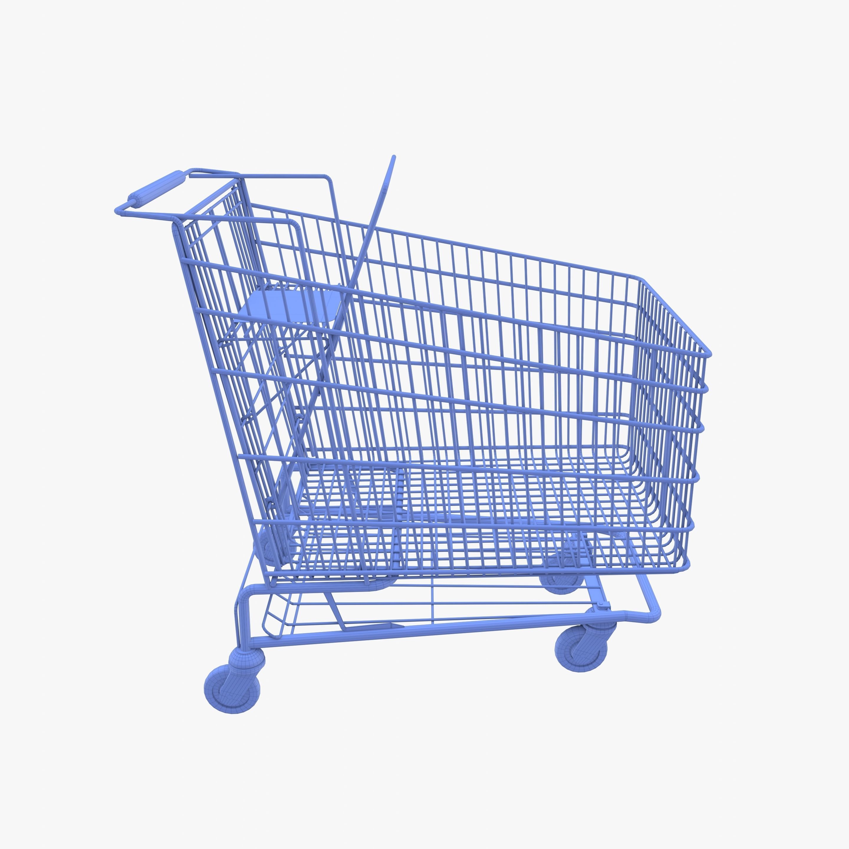 Shopping cart v5 Low-poly 3D model_14
