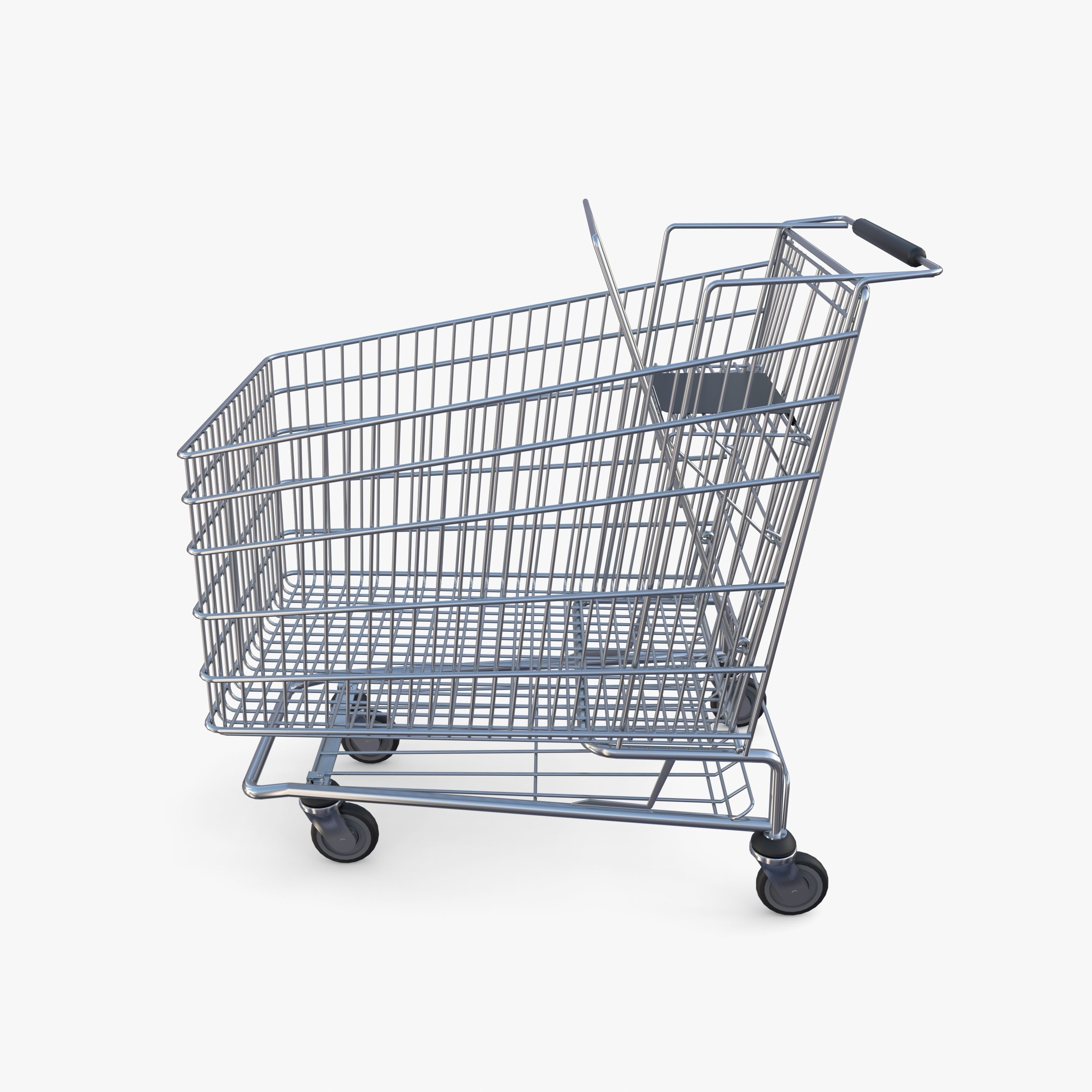 Shopping cart v5 Low-poly 3D model_2