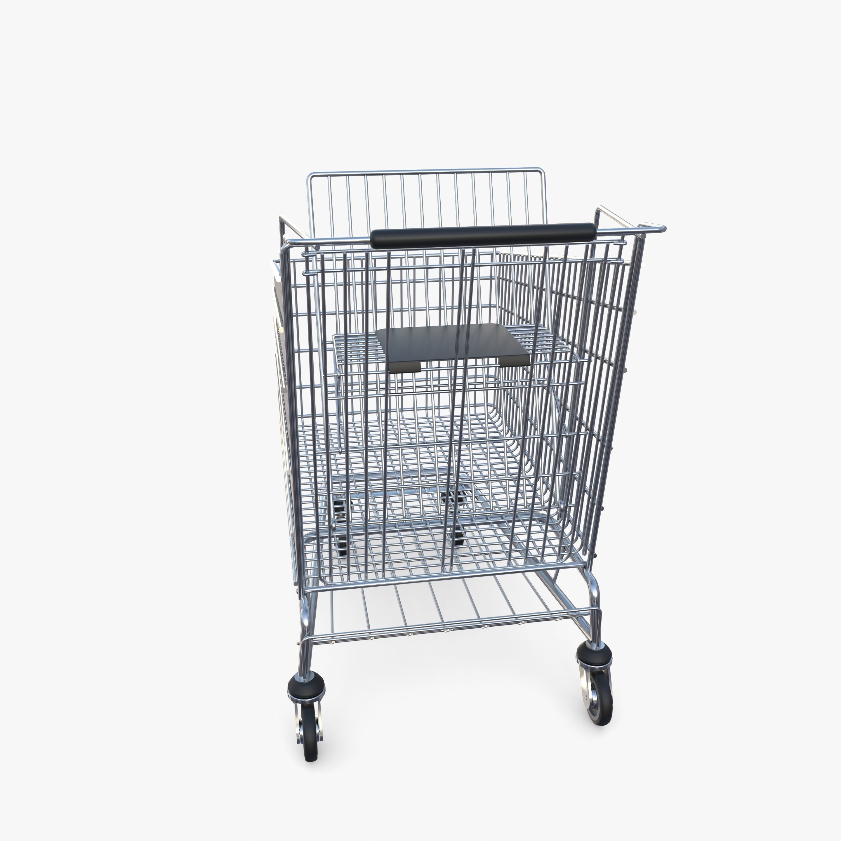 Shopping cart v5 Low-poly 3D model_4