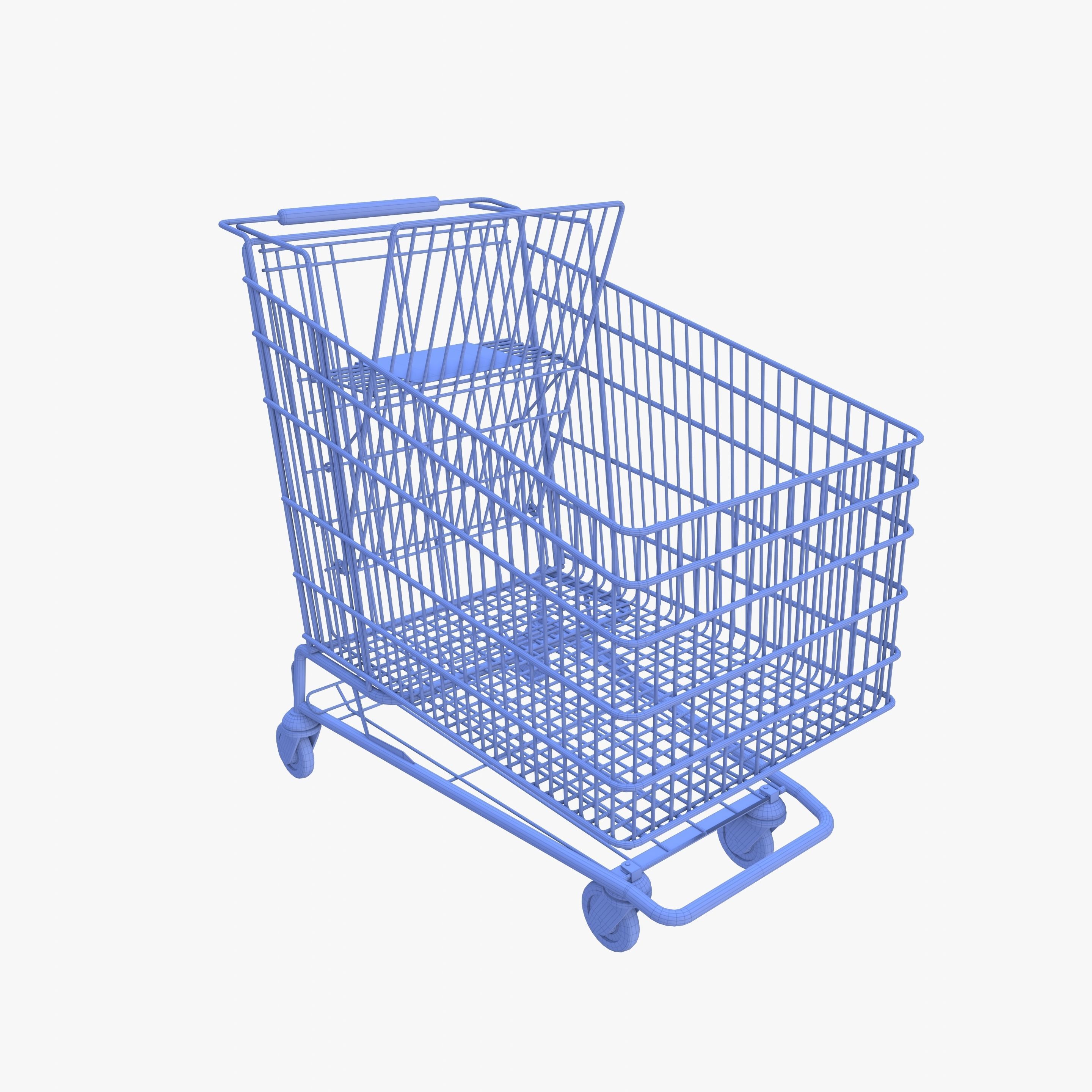 Shopping cart v5 Low-poly 3D model_15