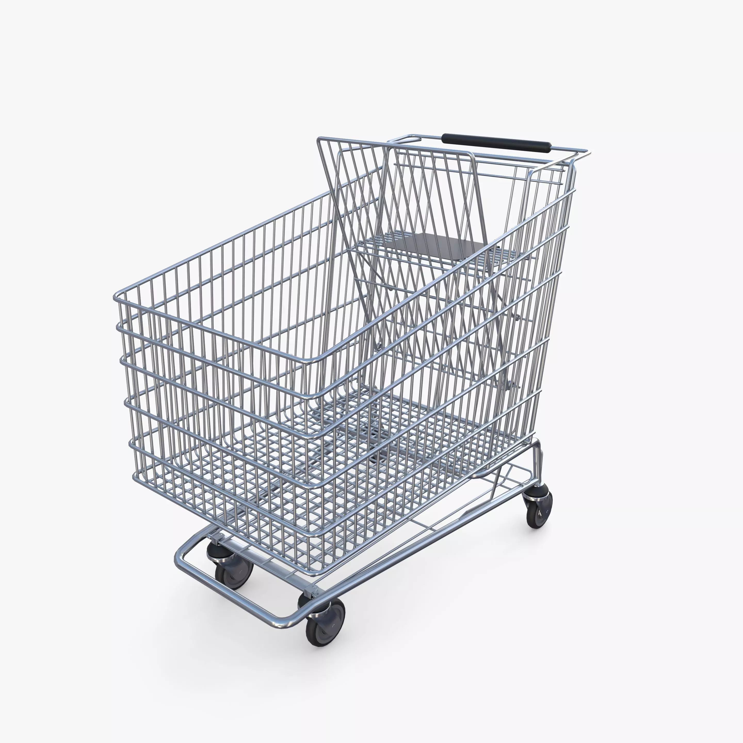 Shopping cart v5 Low-poly 3D model_0