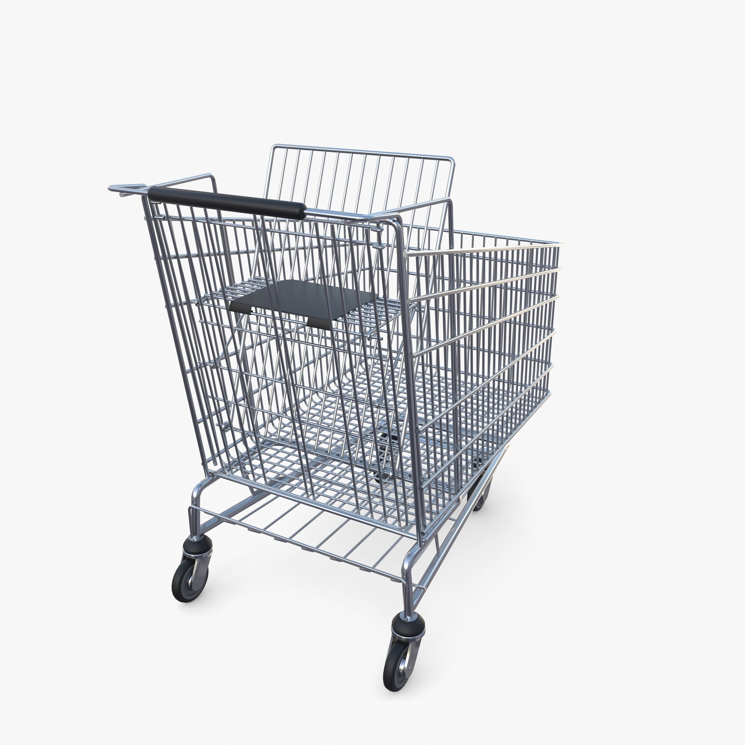 Shopping cart v5 Low-poly 3D model_5