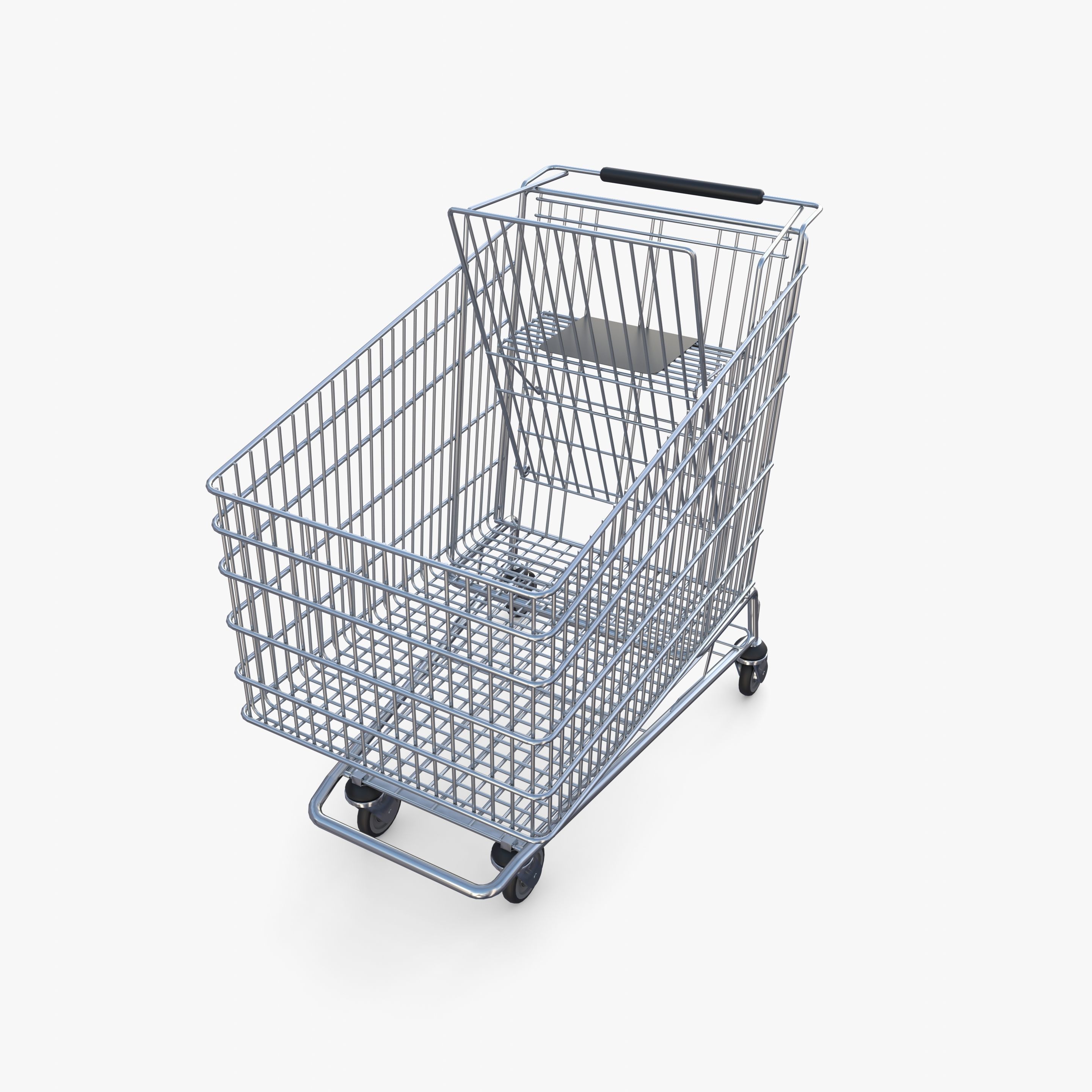 Shopping cart v5 Low-poly 3D model_8