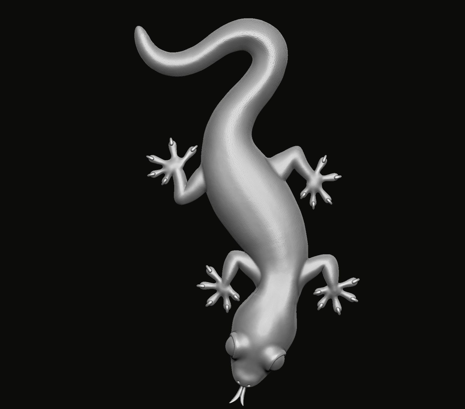 Lizard Pendant 3D print model_1