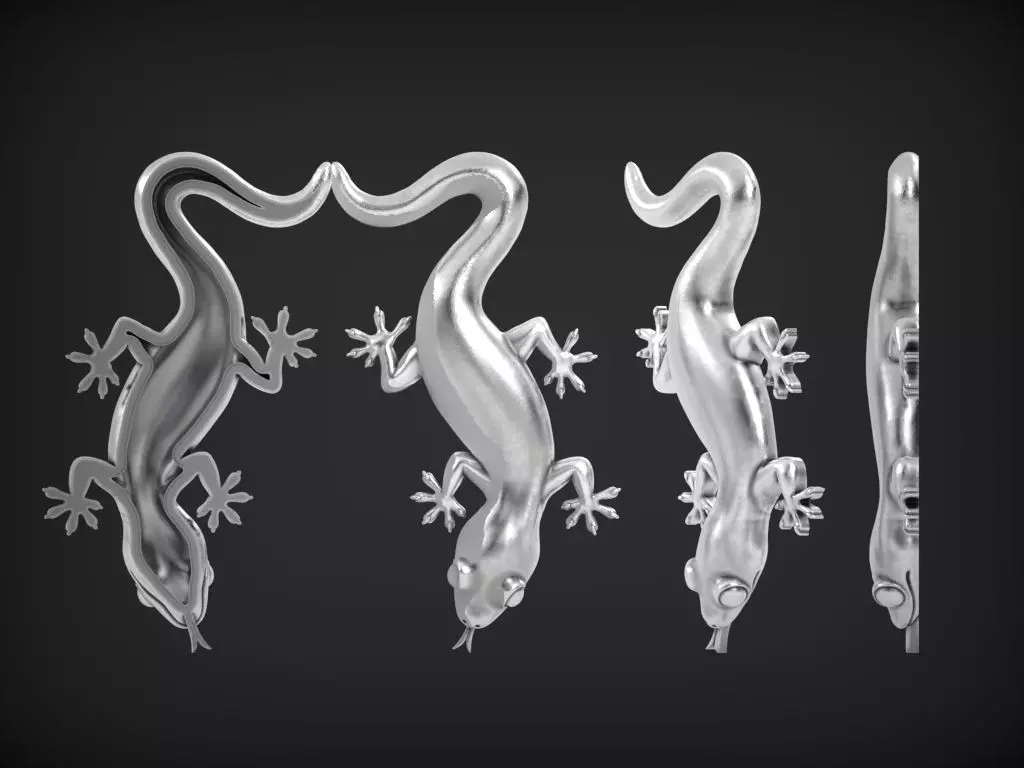 Lizard Pendant 3D print model_0