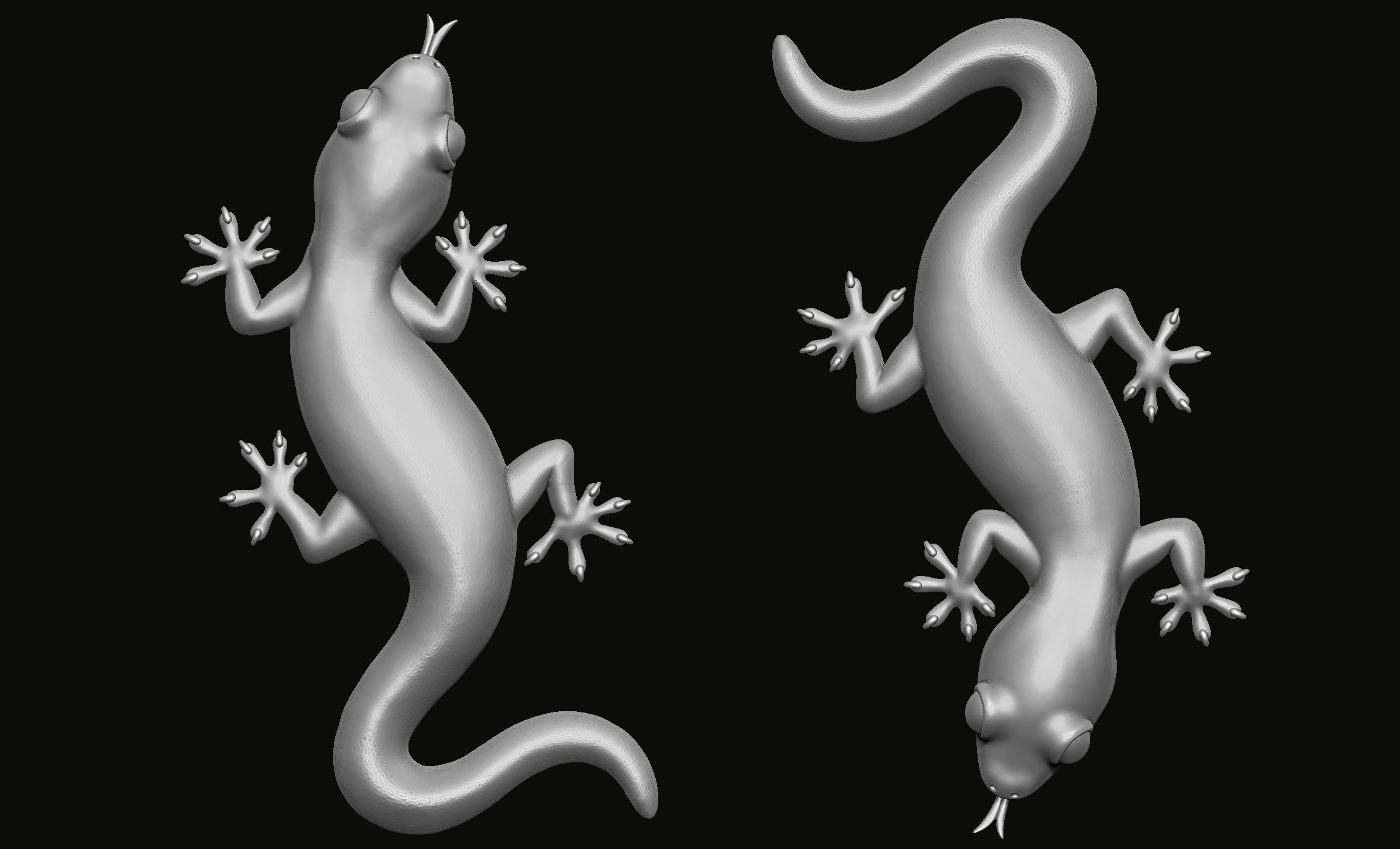 Lizard Pendant 3D print model_2