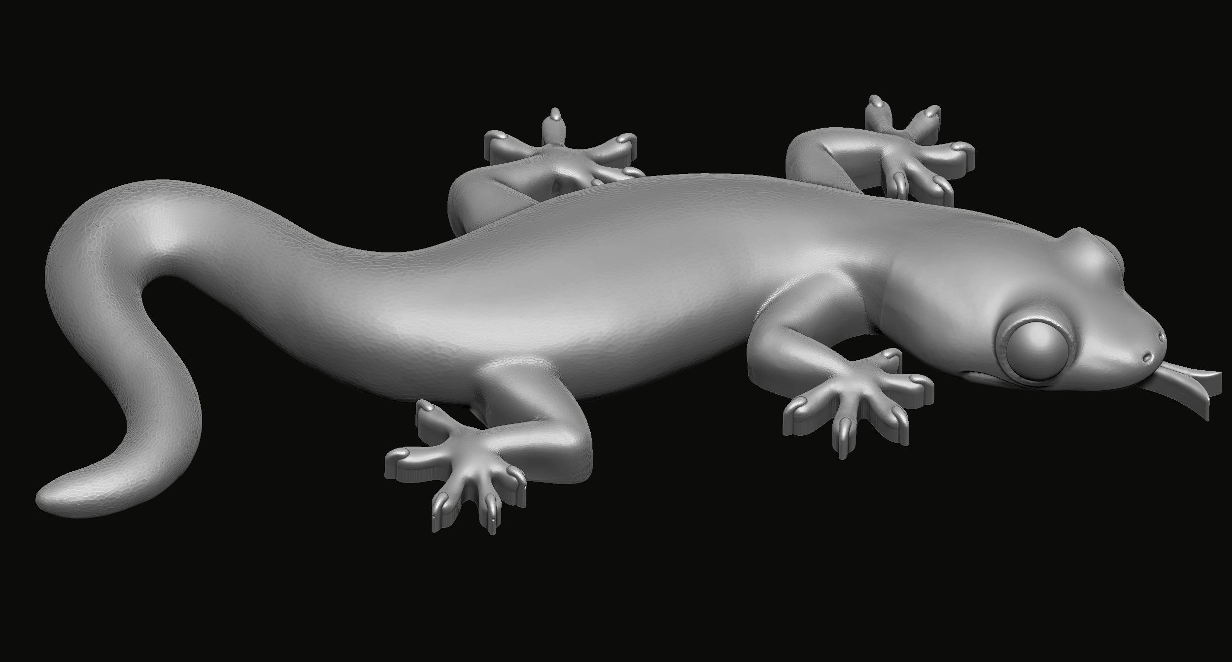 Lizard Pendant 3D print model_5