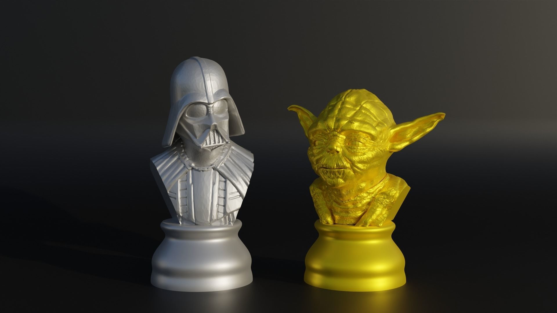 Starwars Character Figure Chess Set - 8 Different Pieces 3D print model_5