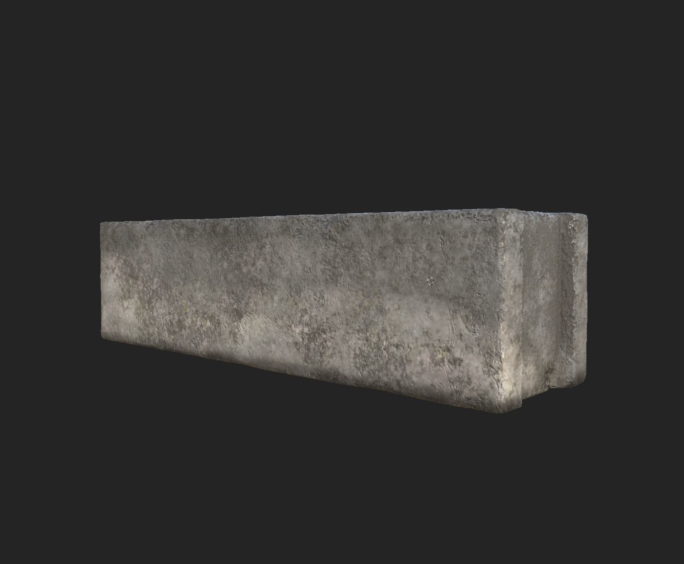 Old Concrete Block Low-poly 3D model_3