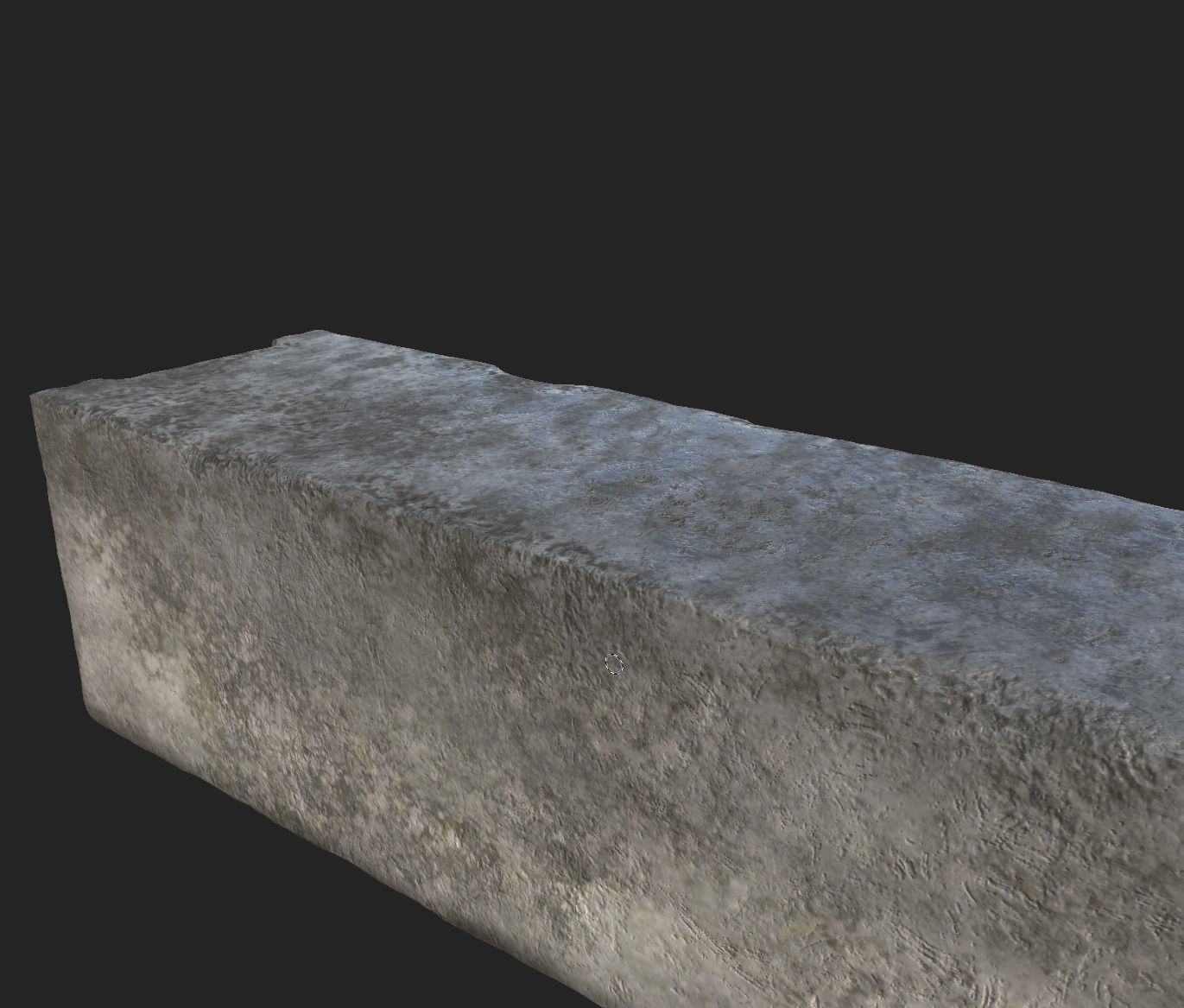 Old Concrete Block Low-poly 3D model_9