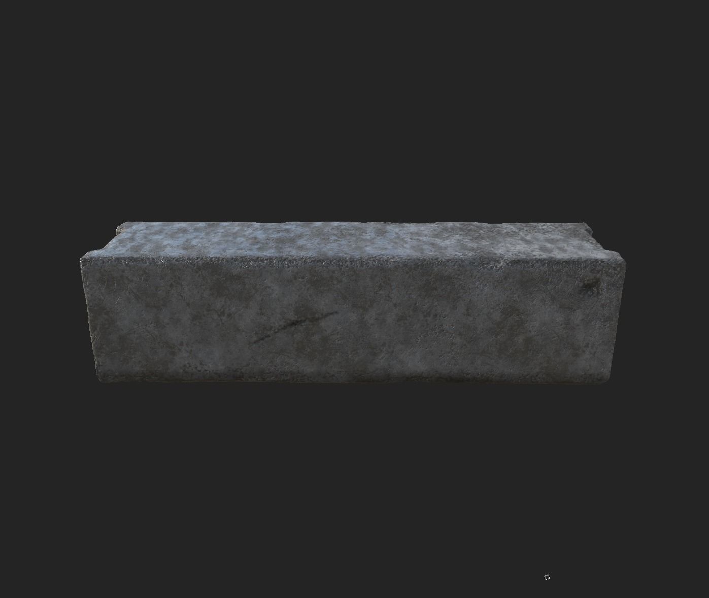 Old Concrete Block Low-poly 3D model_6
