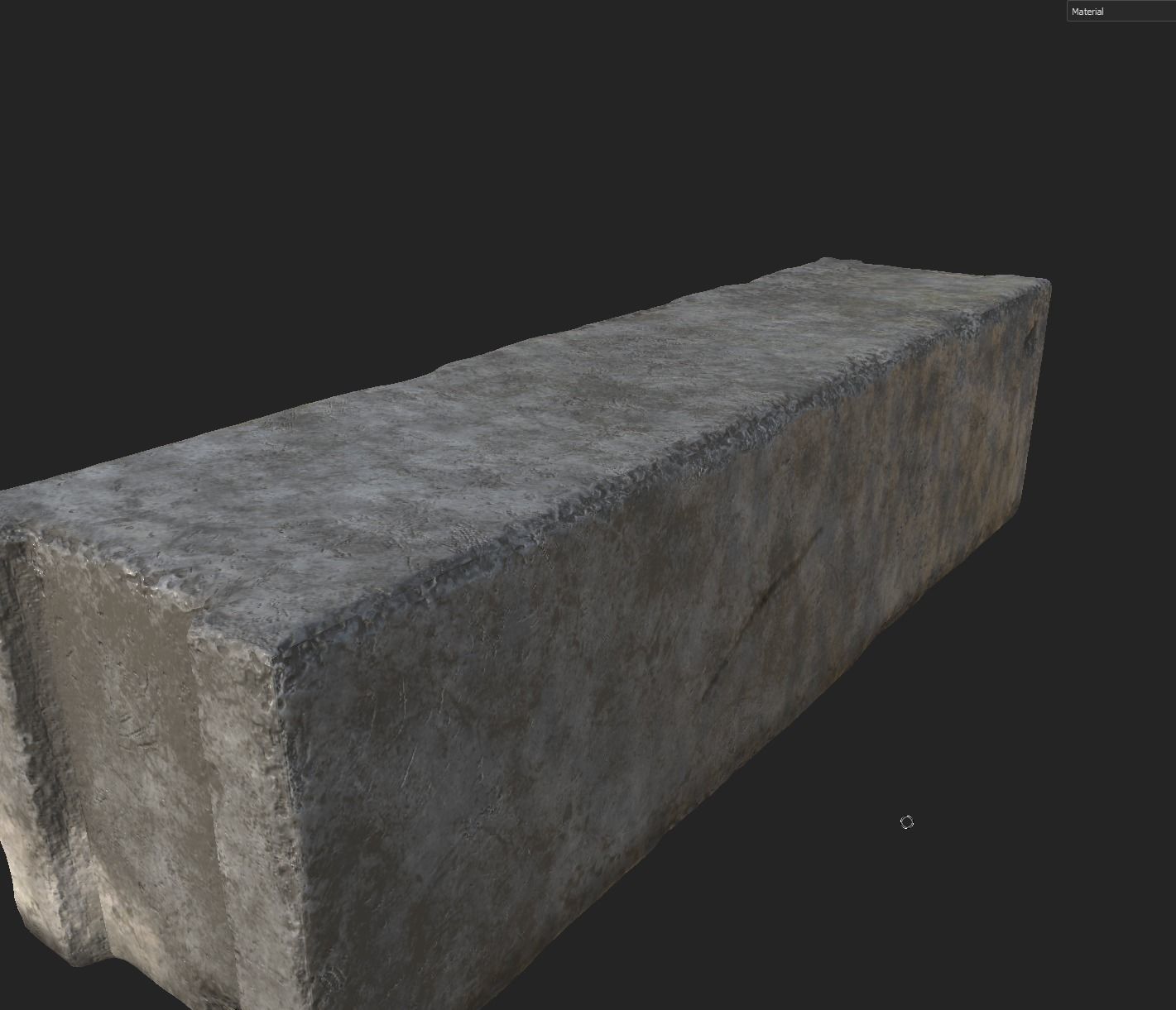 Old Concrete Block Low-poly 3D model_8