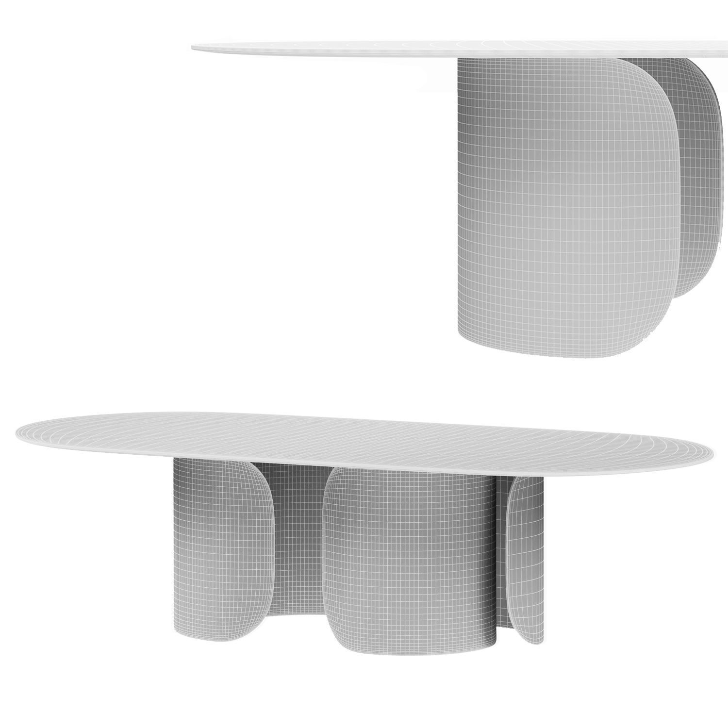 Oscar Opera Contemporary Table set 3D model_6