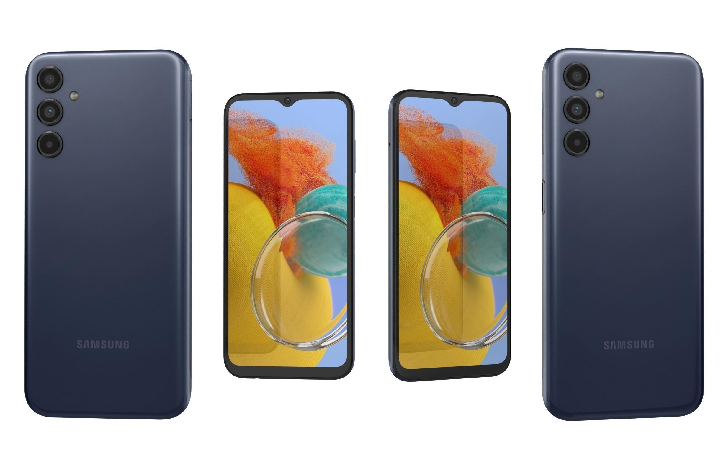 Samsung Galaxy M14 All Colors Low-poly 3D model_8