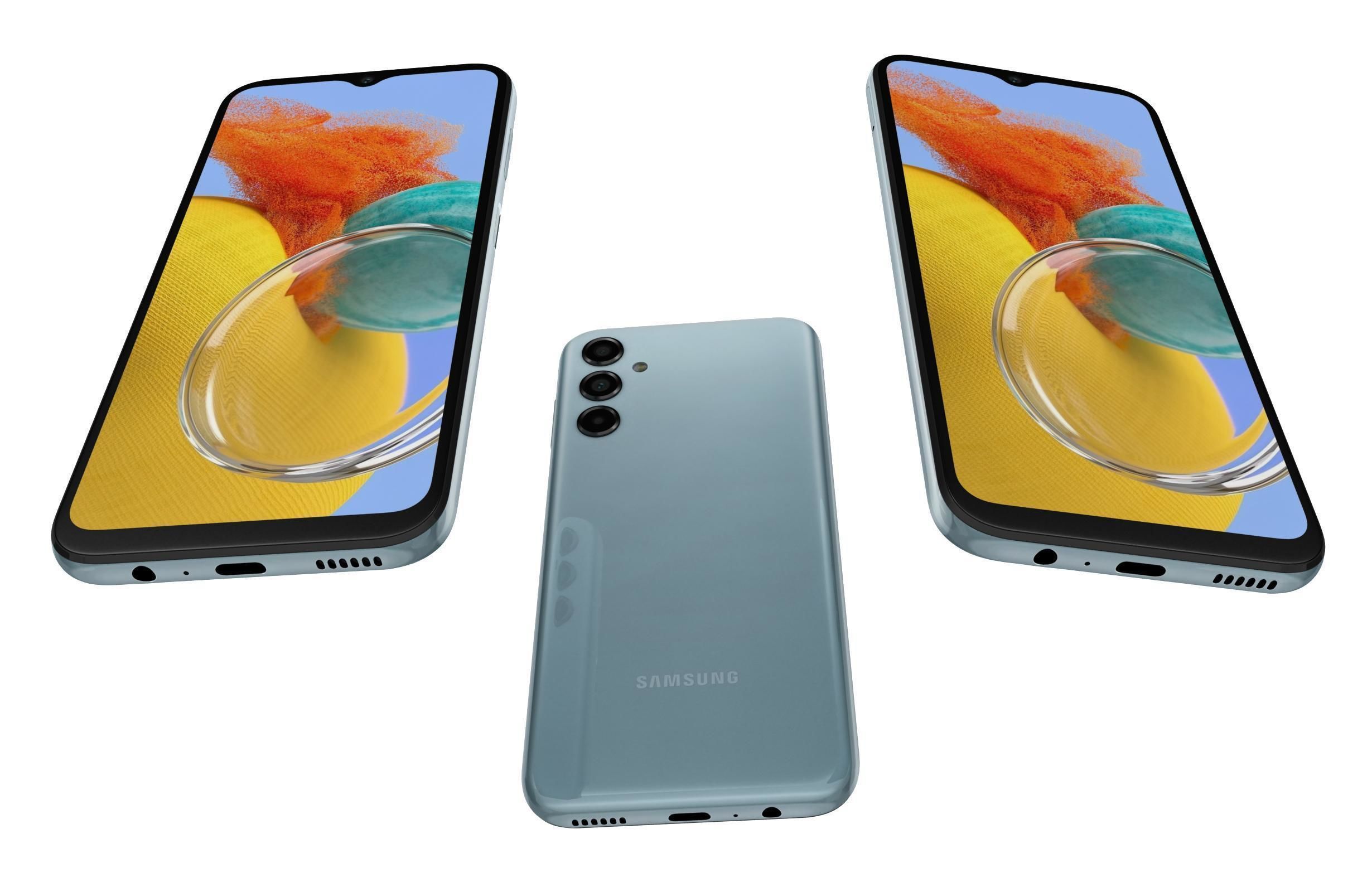 Samsung Galaxy M14 All Colors Low-poly 3D model_15