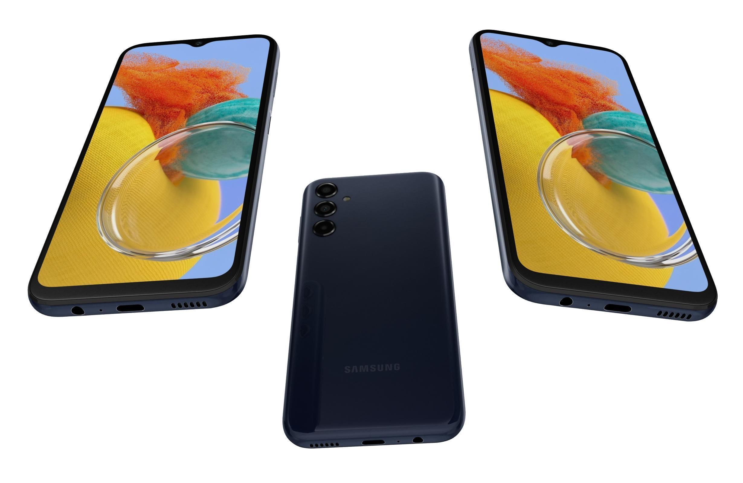 Samsung Galaxy M14 All Colors Low-poly 3D model_7