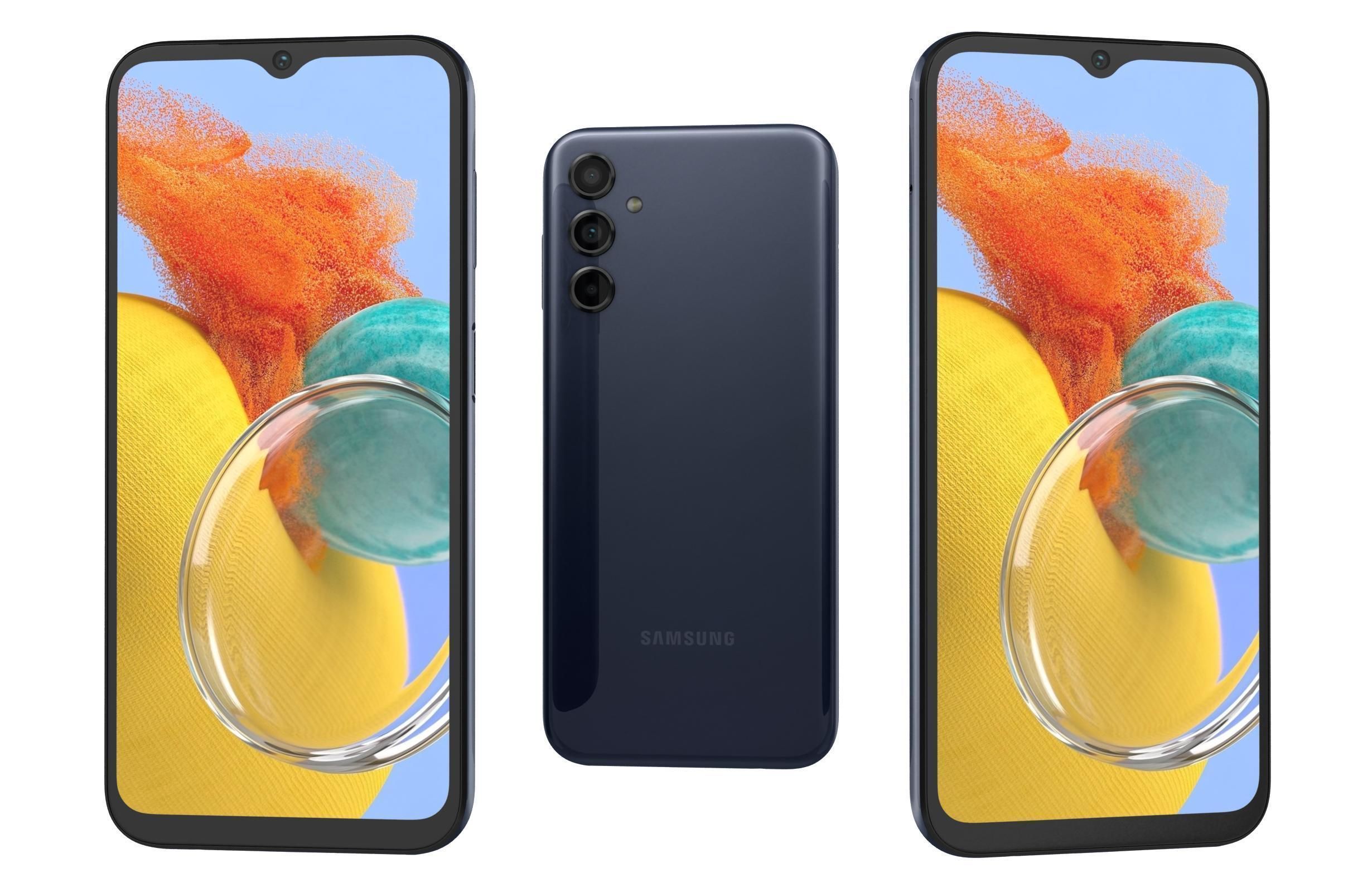 Samsung Galaxy M14 All Colors Low-poly 3D model_5