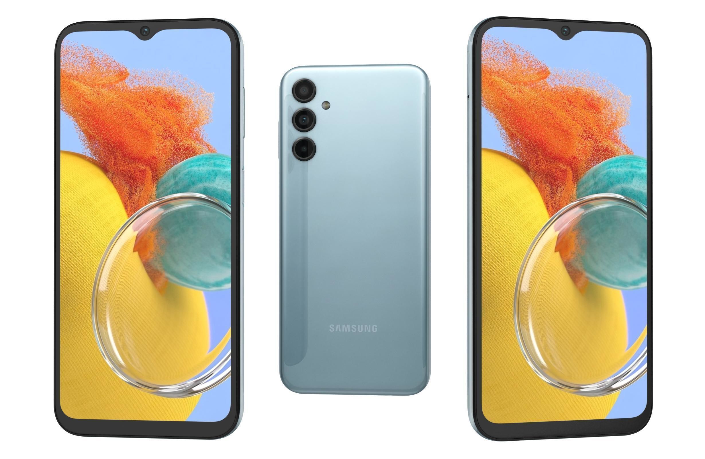 Samsung Galaxy M14 All Colors Low-poly 3D model_13