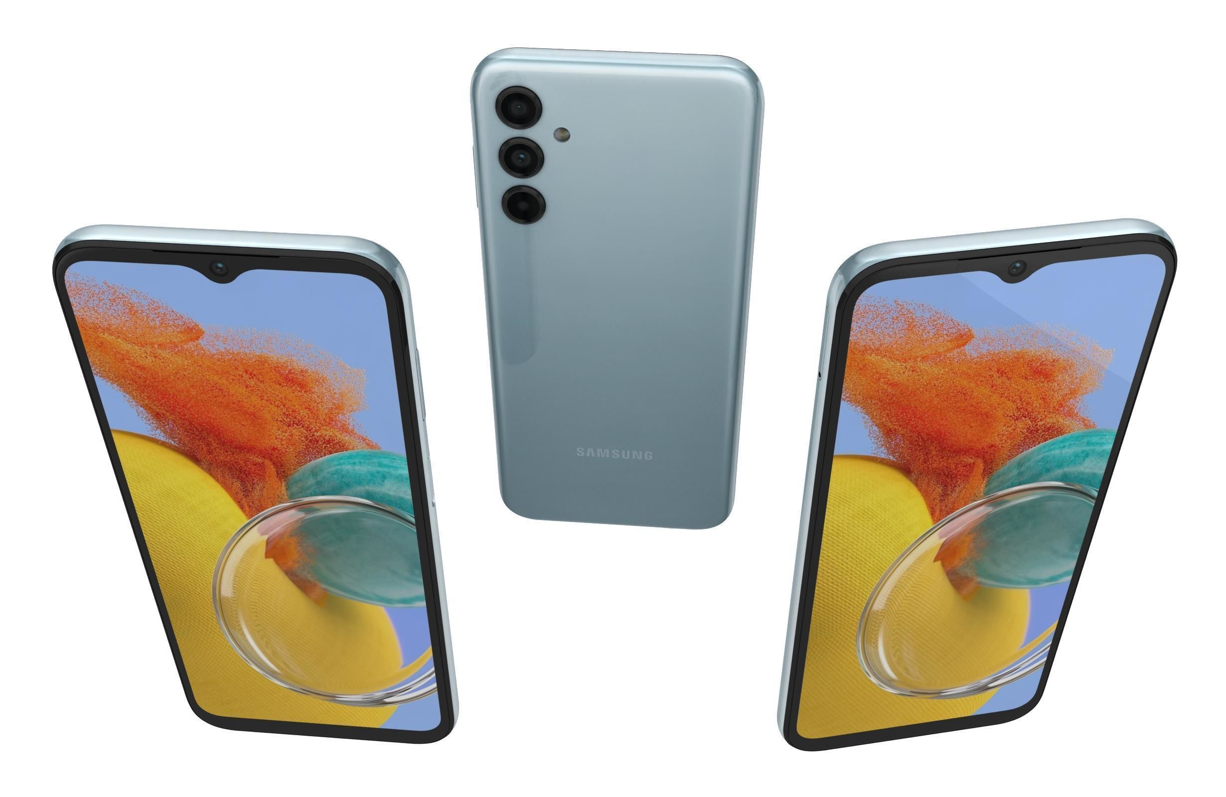 Samsung Galaxy M14 All Colors Low-poly 3D model_14