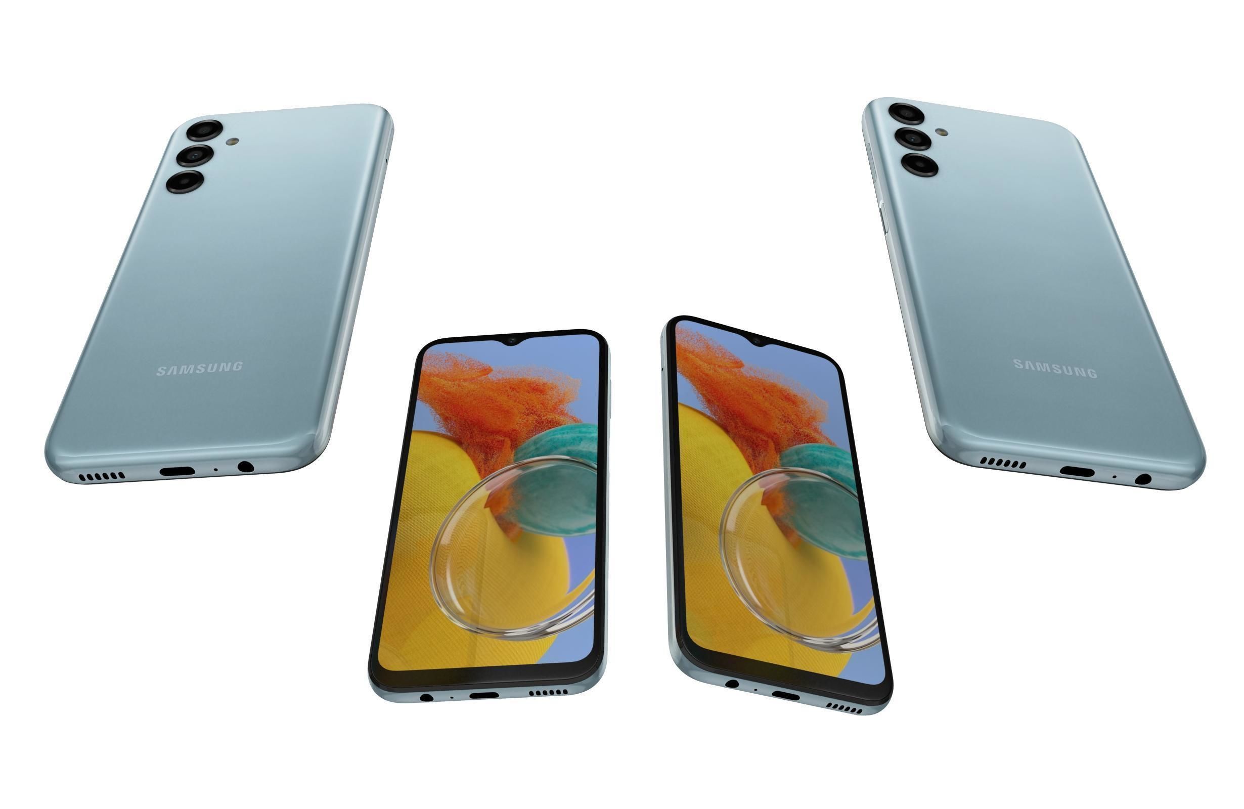 Samsung Galaxy M14 All Colors Low-poly 3D model_18