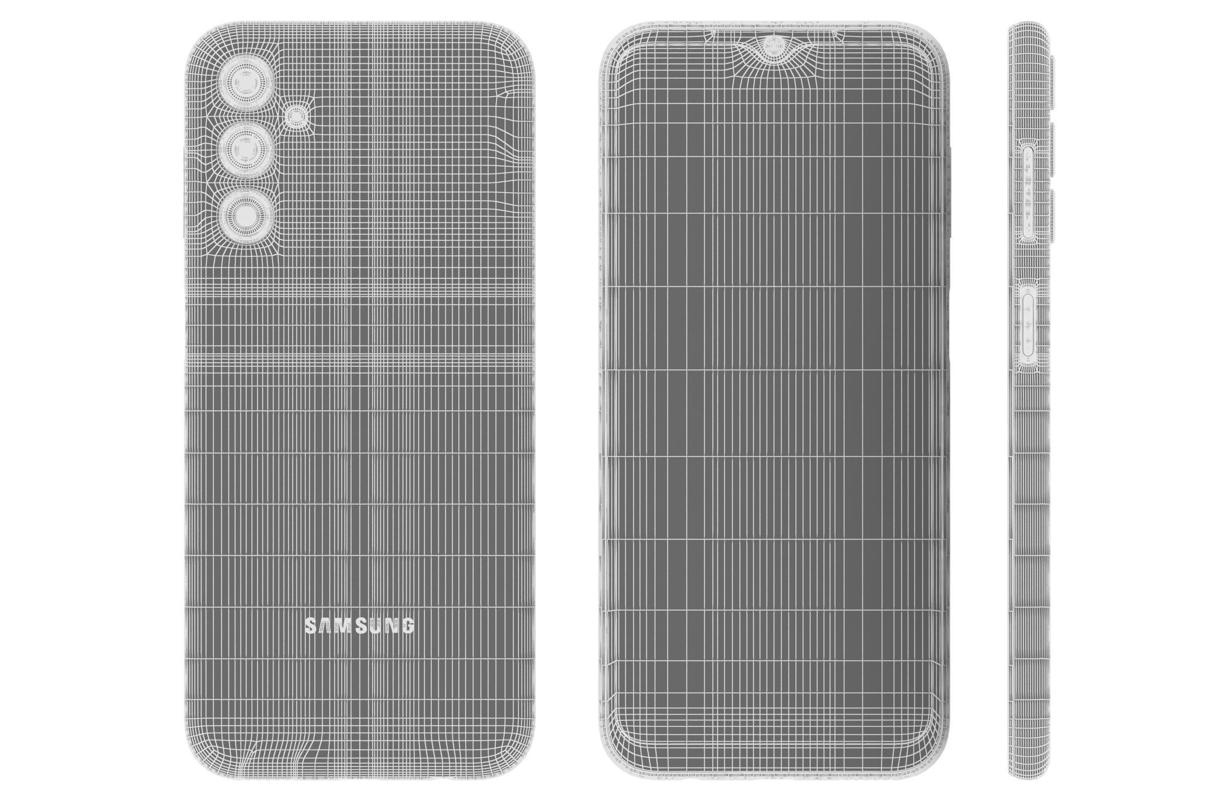 Samsung Galaxy M14 All Colors Low-poly 3D model_38