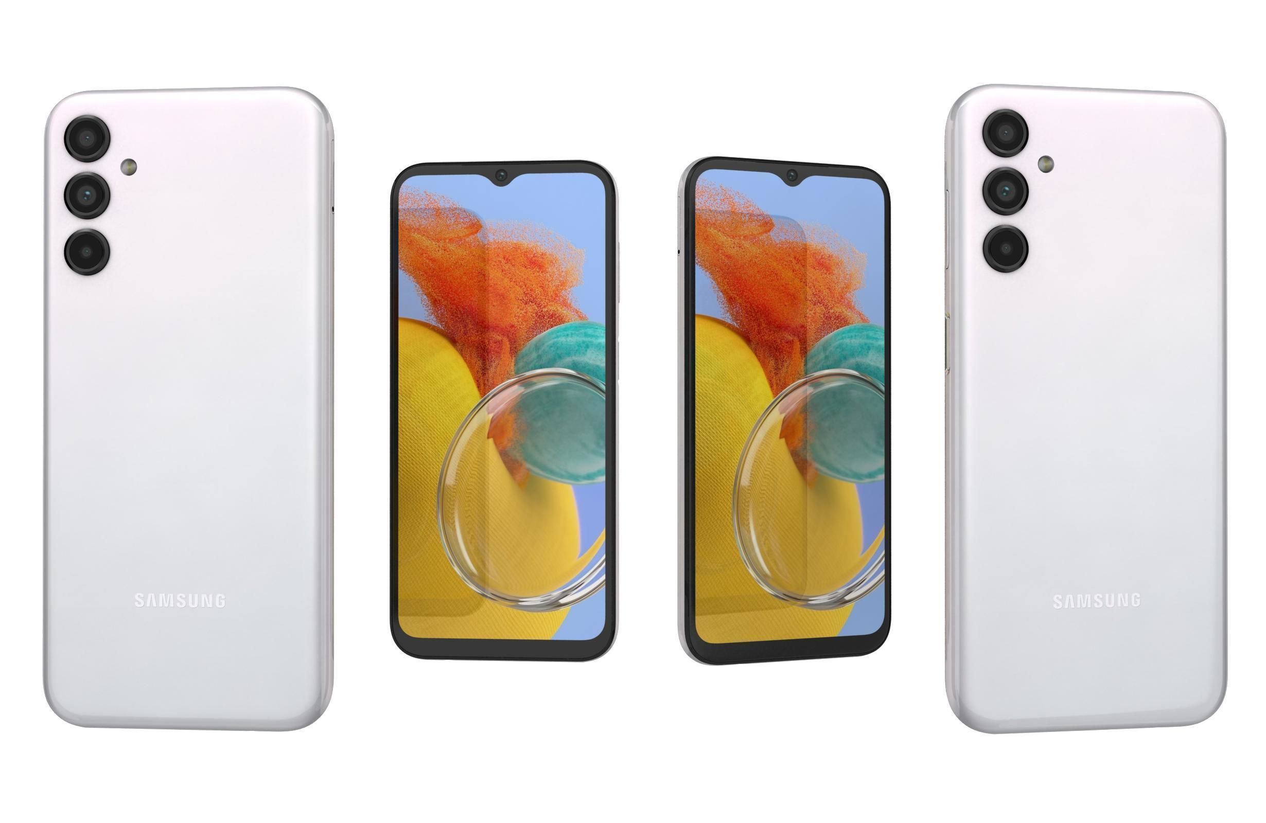 Samsung Galaxy M14 All Colors Low-poly 3D model_28