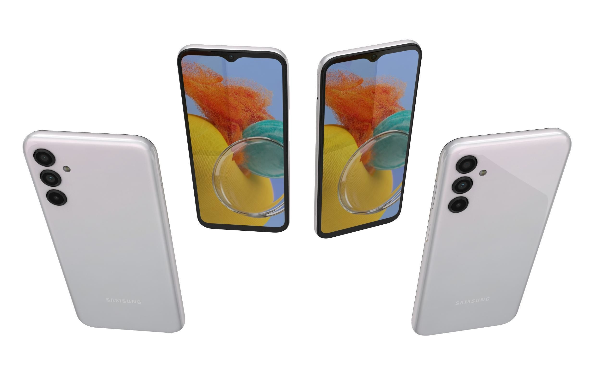 Samsung Galaxy M14 All Colors Low-poly 3D model_29