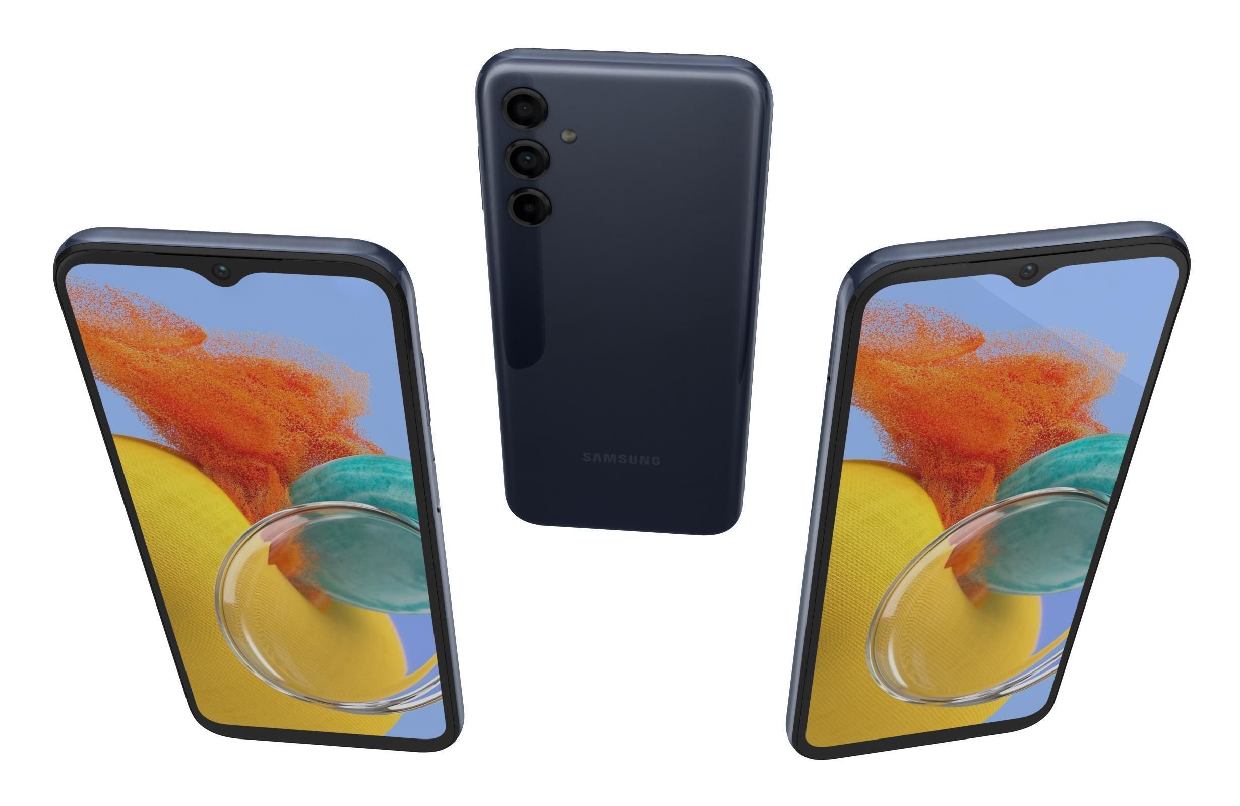 Samsung Galaxy M14 All Colors Low-poly 3D model_6