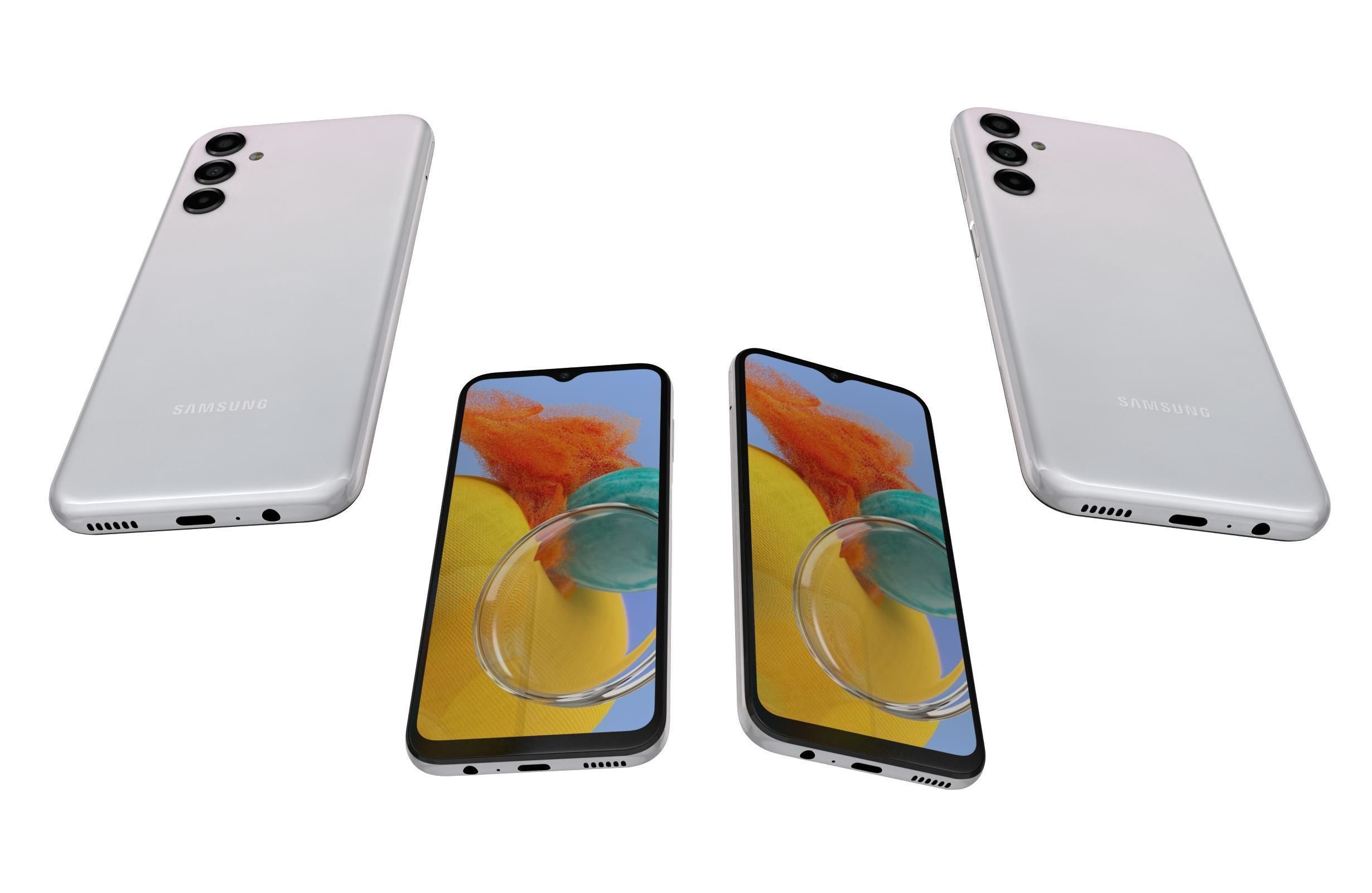 Samsung Galaxy M14 All Colors Low-poly 3D model_30