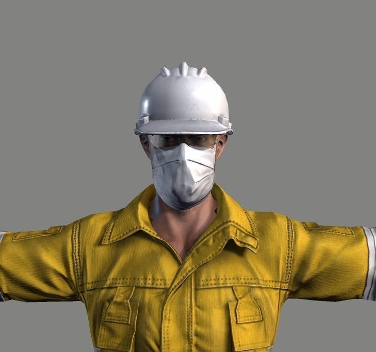 Construction Worker Character RIGGED ANIMATED Low-poly 3D model_22