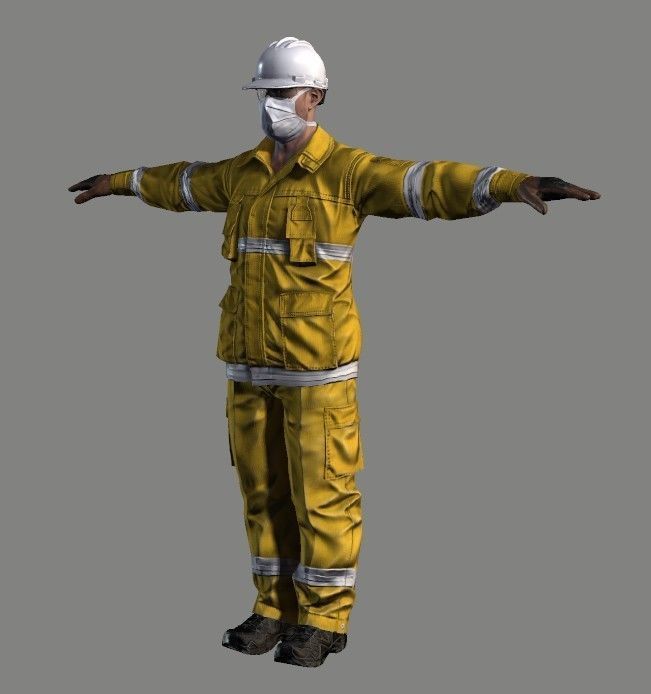Construction Worker Character RIGGED ANIMATED Low-poly 3D model_52