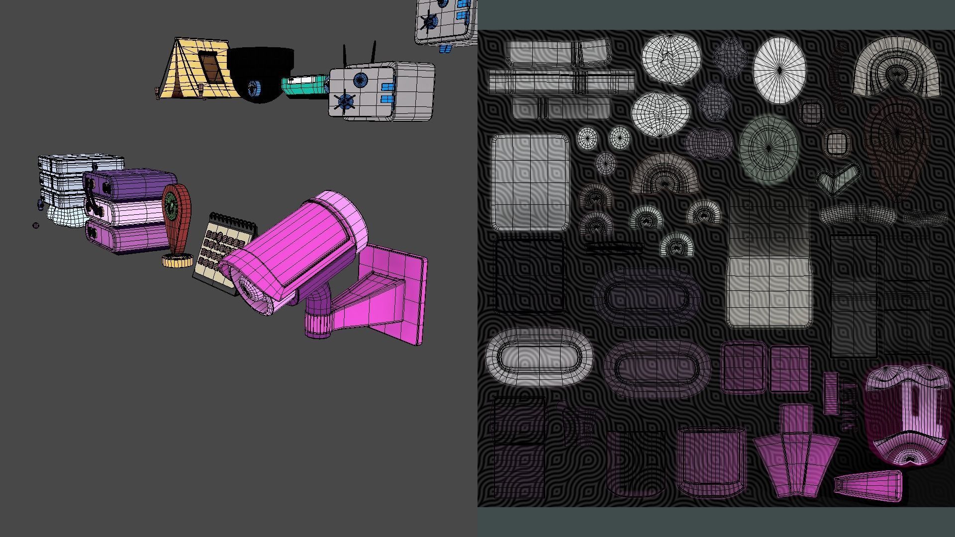 3D Button Collections4 Low-poly 3D model_4