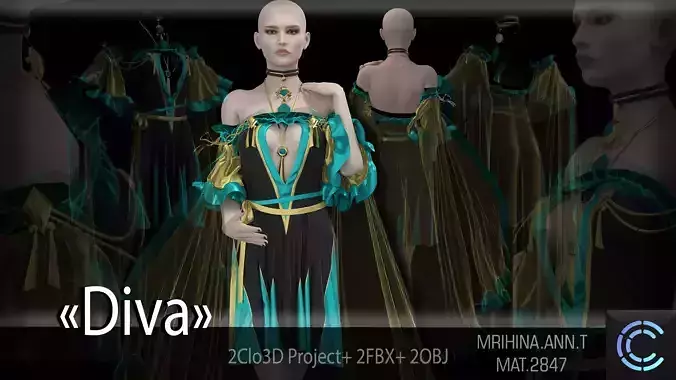 Dress Diva 3D model