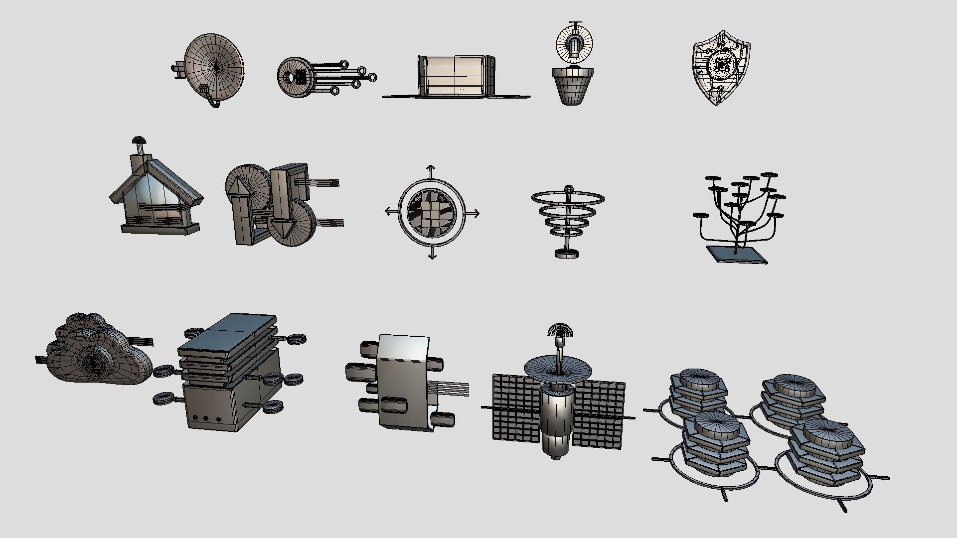 3D Button Collections6 Low-poly 3D model_8