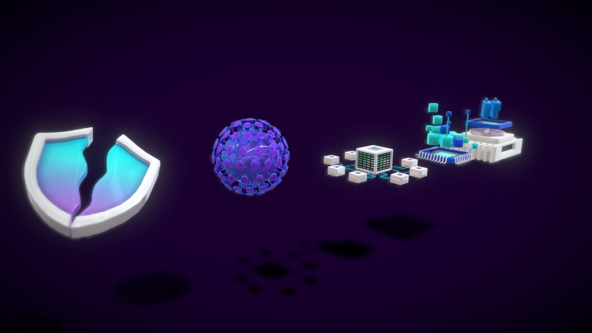 3D Button Collections7 Low-poly 3D model_10