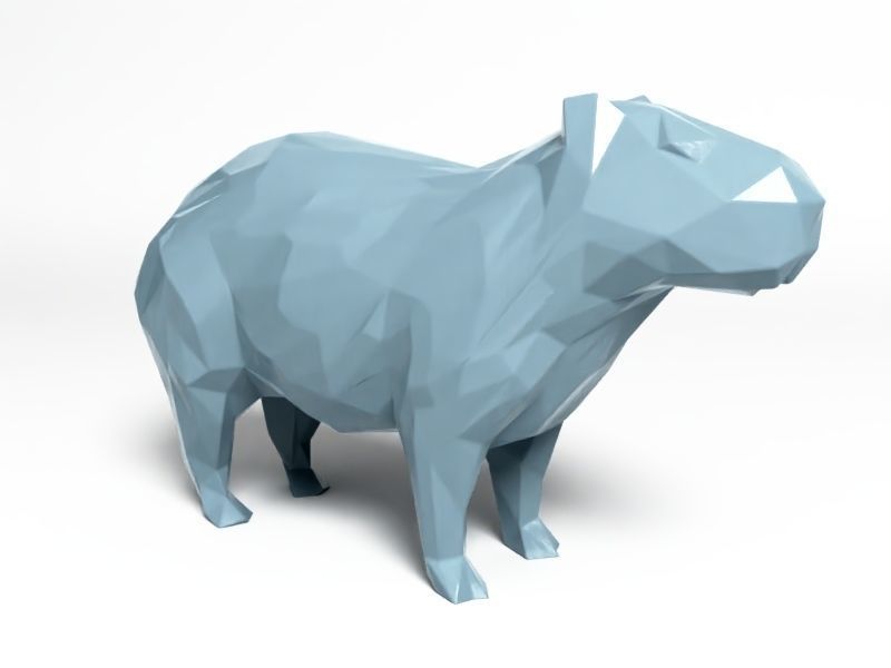 Polygon Capybara 3D print model_5