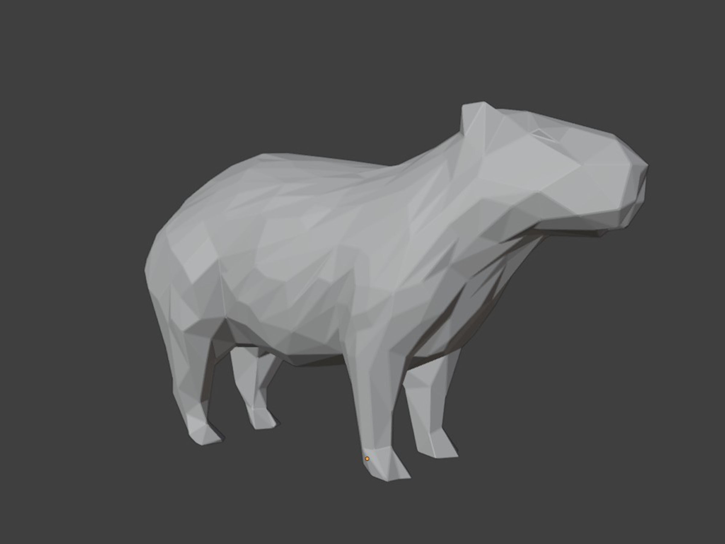 Polygon Capybara 3D print model_6