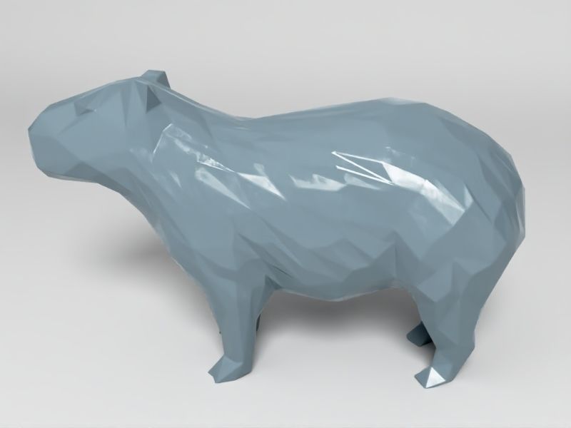 Polygon Capybara 3D print model_1
