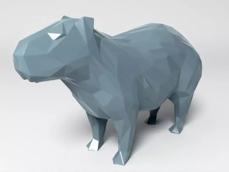 Polygon Capybara 3D print model_0