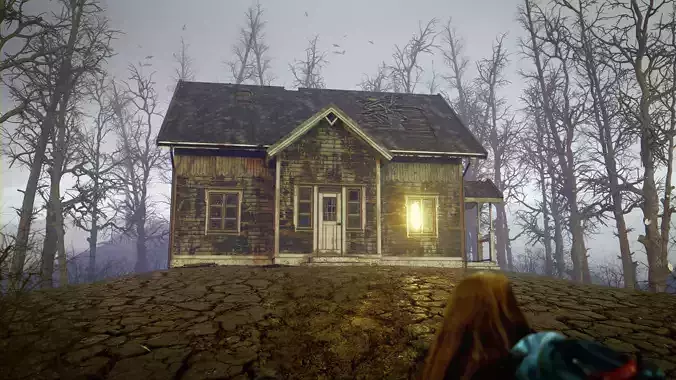 Haunted Abandoned House Scene